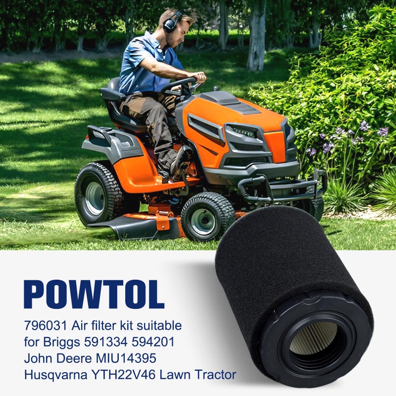 Powtol طقم صيانة فلتر الهواء لجرار هوسكفارنا YTA18542 YTA22V46 YTA24V48 YTH18542 YTH22V46 YTH2348 YTH24V48 YTH24V54 Z246 Z254 بمحرك B&S بقوة 17.5hp 19.5hp 20hp 21hp - Image 2